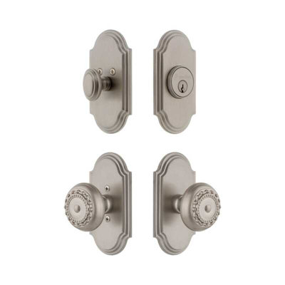 Grandeur Arc Short Plate Entry Set with Parthenon Knob
