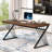 Cheryel 60" Modern Wood and Metal Computer Desk, Oak-1071070458-1043580126