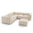 Confesor Chenille Modular L-Shaped Sectional Sofa With Ottoman-847262522