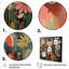 Renard rose et vert dans un style matisse - Renard, art mural animal-864426131-864426130