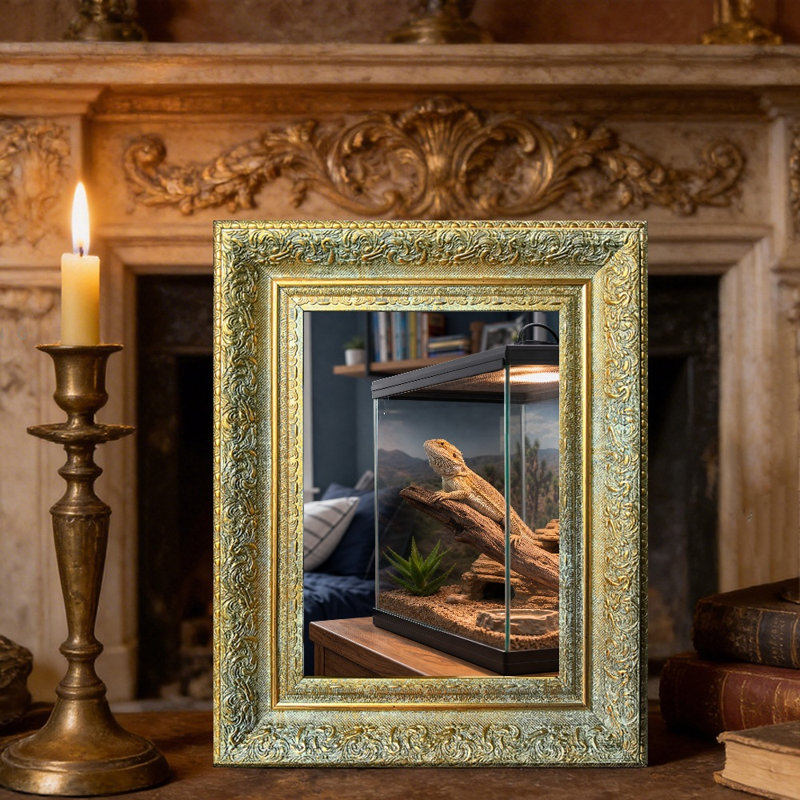 Cadre photo simple doré antique 1 pièce 11 po x 14 po avec protecteur photo, Antique Gold, 1, 11" x 14"