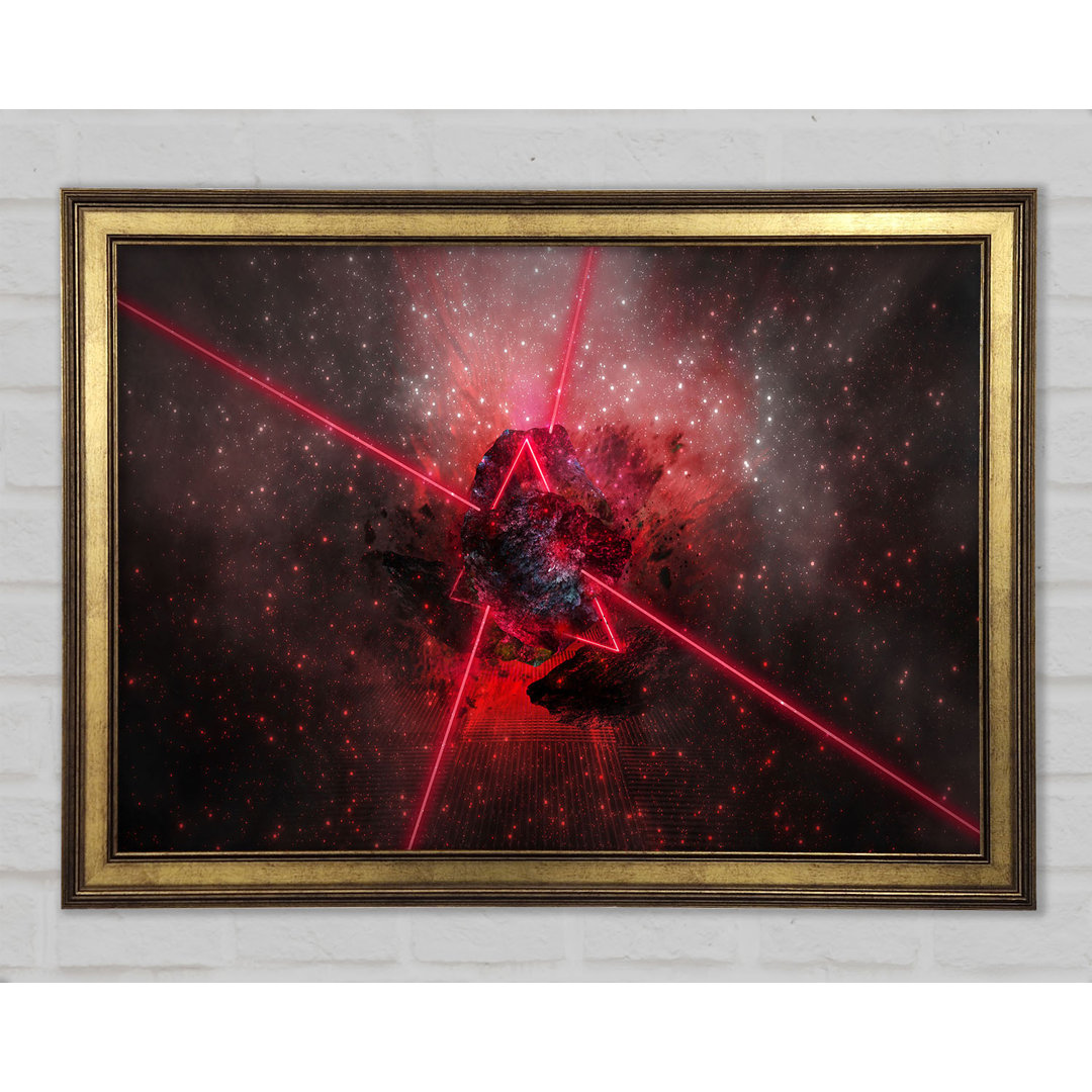 Red Lazer Triangle Gerahmter Druck