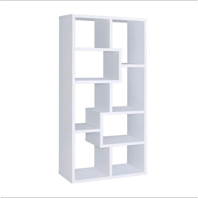 Bibliothèque multiple géométrique rectangulaire à 10 tablettes