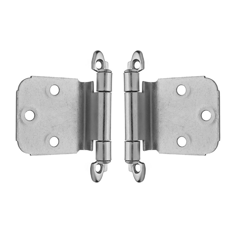 Paire de charnières à fermeture automatique Brixwell BXC629297, longueur de 2 3/4 po, largeur de 2 po, finition en acier chromé poli