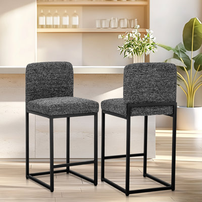 Mixed Color Chenille Bar Stool For Smart Life Set of 2