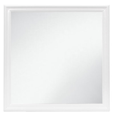 Miroir à cadre blanc