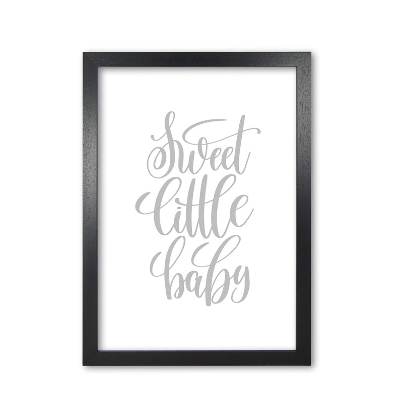 Sweet Little Baby - Print, Black Grain Frame, 42 cm H x 30 cm W x 5 cm D