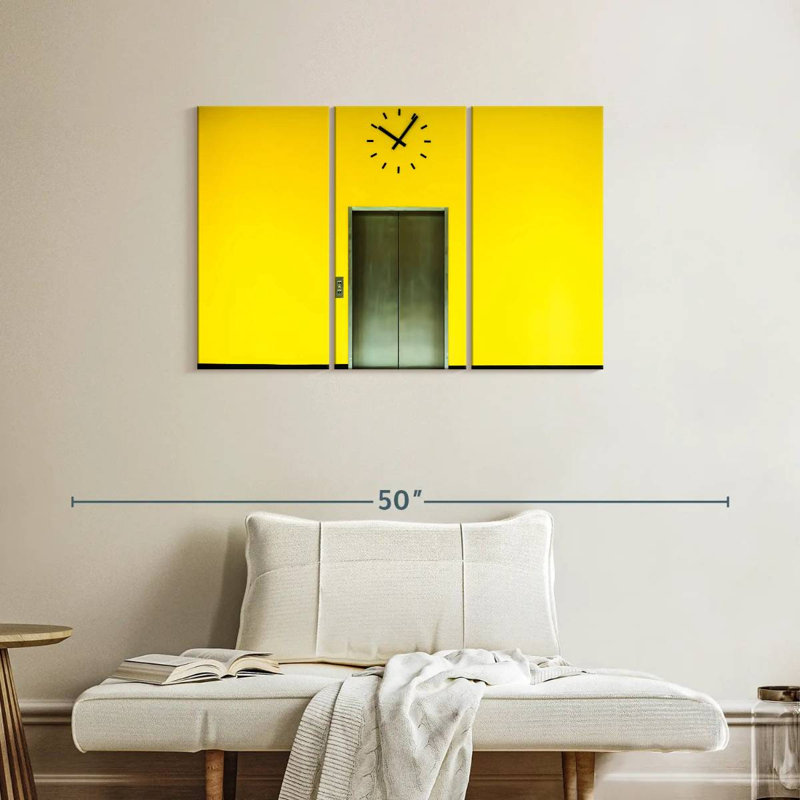 Yellow Elevator, 24" H x 38" W