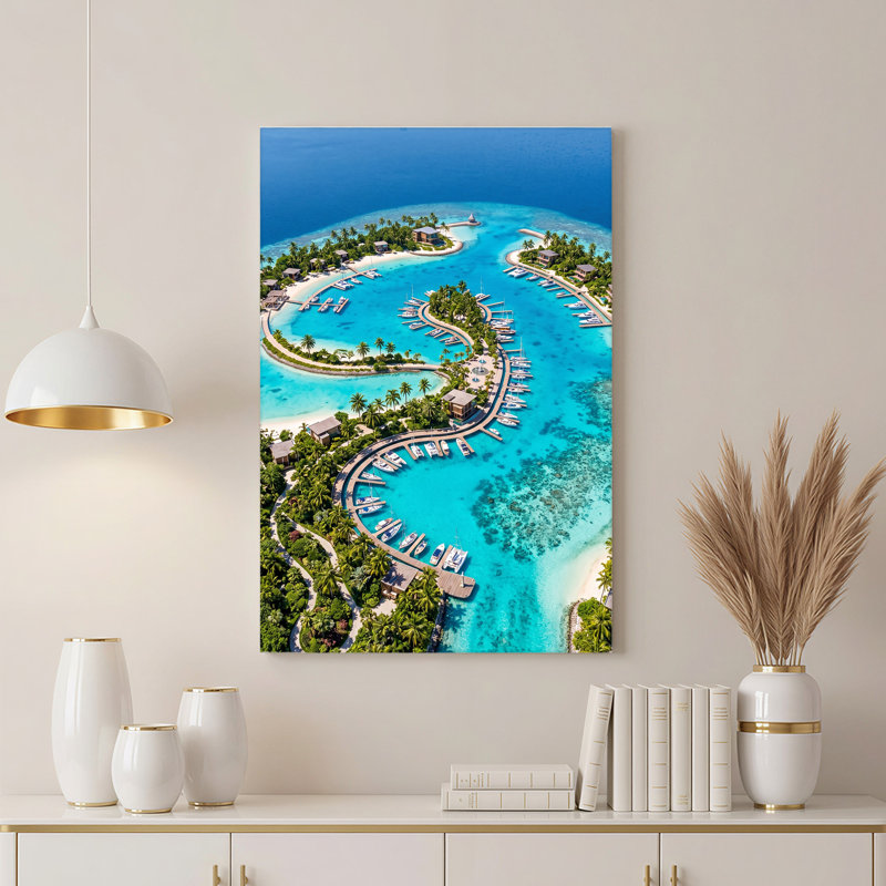 Art mural sur toile, Marina, H 48 po x l 36 po