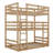 Twin Triple Rubber Wood Bunk Bed, With Ladders-1876916043