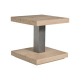 Verite Oak Pedestal End Table