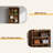 Storage Cabinet,Farmhouse Style Display Shelves,Spacious Bookshelf