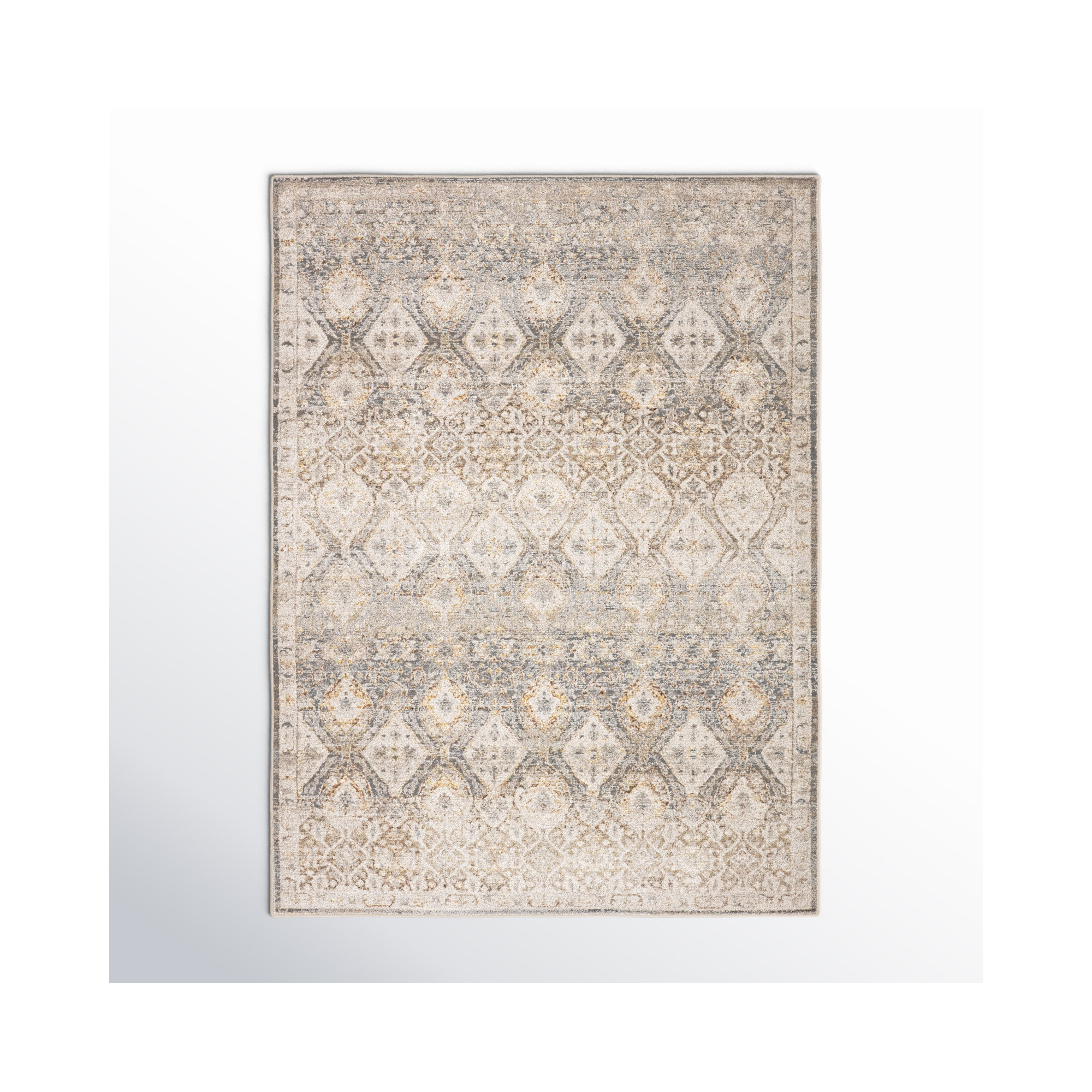 Lynnette Gray/Beige Rug, Rectangle 7'10" x 10'6"