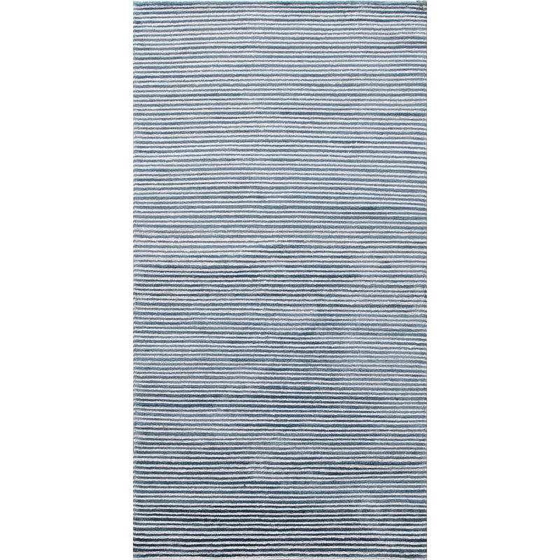 Contemporary Striped Area Rug, Rectangle 8' x 10'