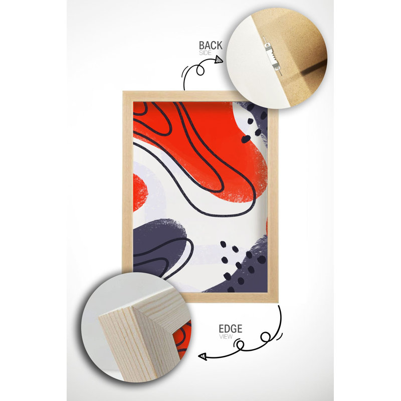 Ensemble de 3 peintures élégantes encadrées décoratives, 12,9 po x 18,9 po | Cadre 100% bois massif (épaisseur: 0,8 pouce), œuvre d'art 100% MDF | Impression numérique vibrante, pour le salon et le bureau