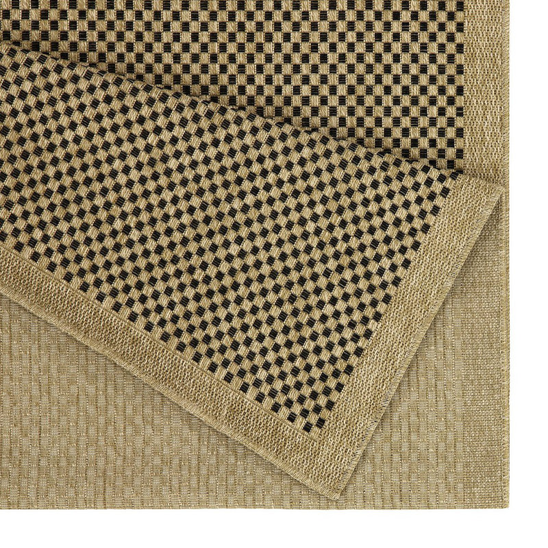 Indoor/Outdoor Area Rug, Rectangle 7'10" x 10'3", Natural/Black