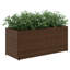 Garden Planters With Wheels 2 Pcs 32x38 Cm Poly Rattan-1049916781