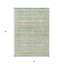 3' X 5' Mint Green Striped Washable Indoor Outdoor Area Rug