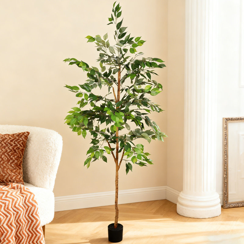Ficus artificiel 6 pi avec tronc naturel