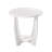 Flora Round Farmhouse End Table with Storage in White