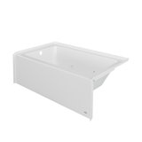 SIGNATURE® Rectangle Flat Front 6632 Skirted Whirlpool with Heater LH White