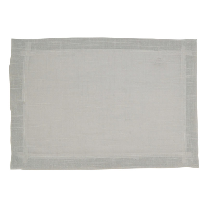 Napperons Ulibarri Classic avec bordure (ensemble de 4) 19B, Gris