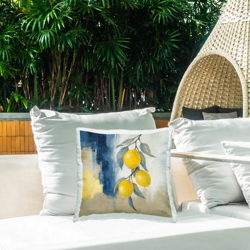 Coussin décoratif d'extérieur Kitchen Lemons