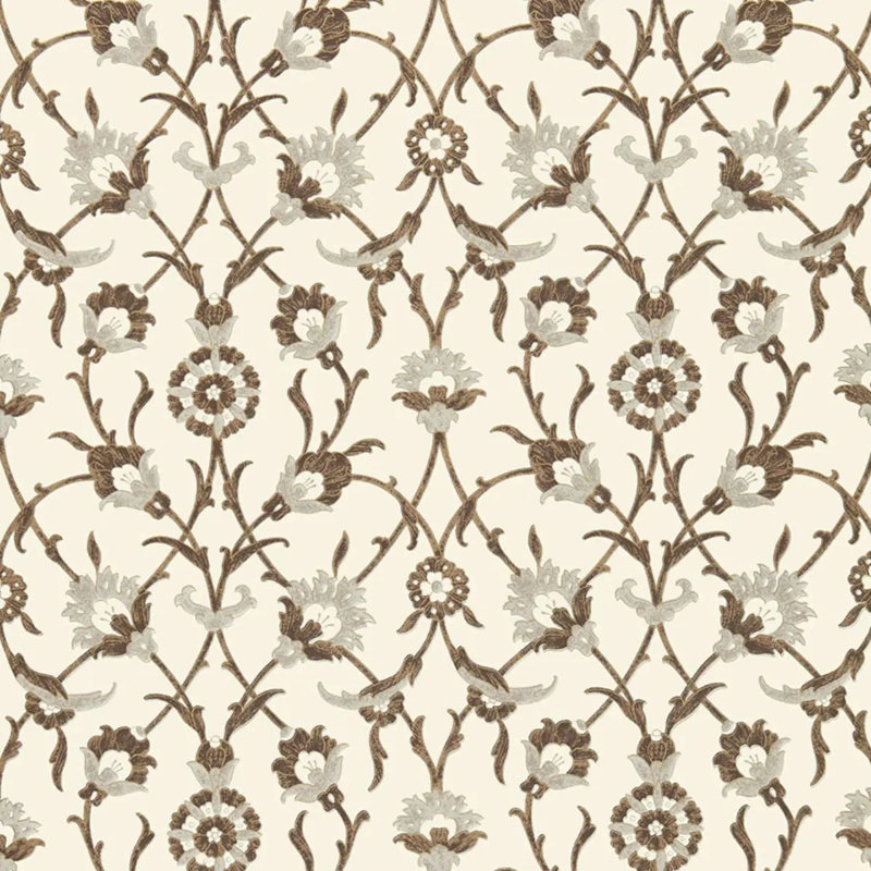 Papier peint treillis Sultan, Sépia