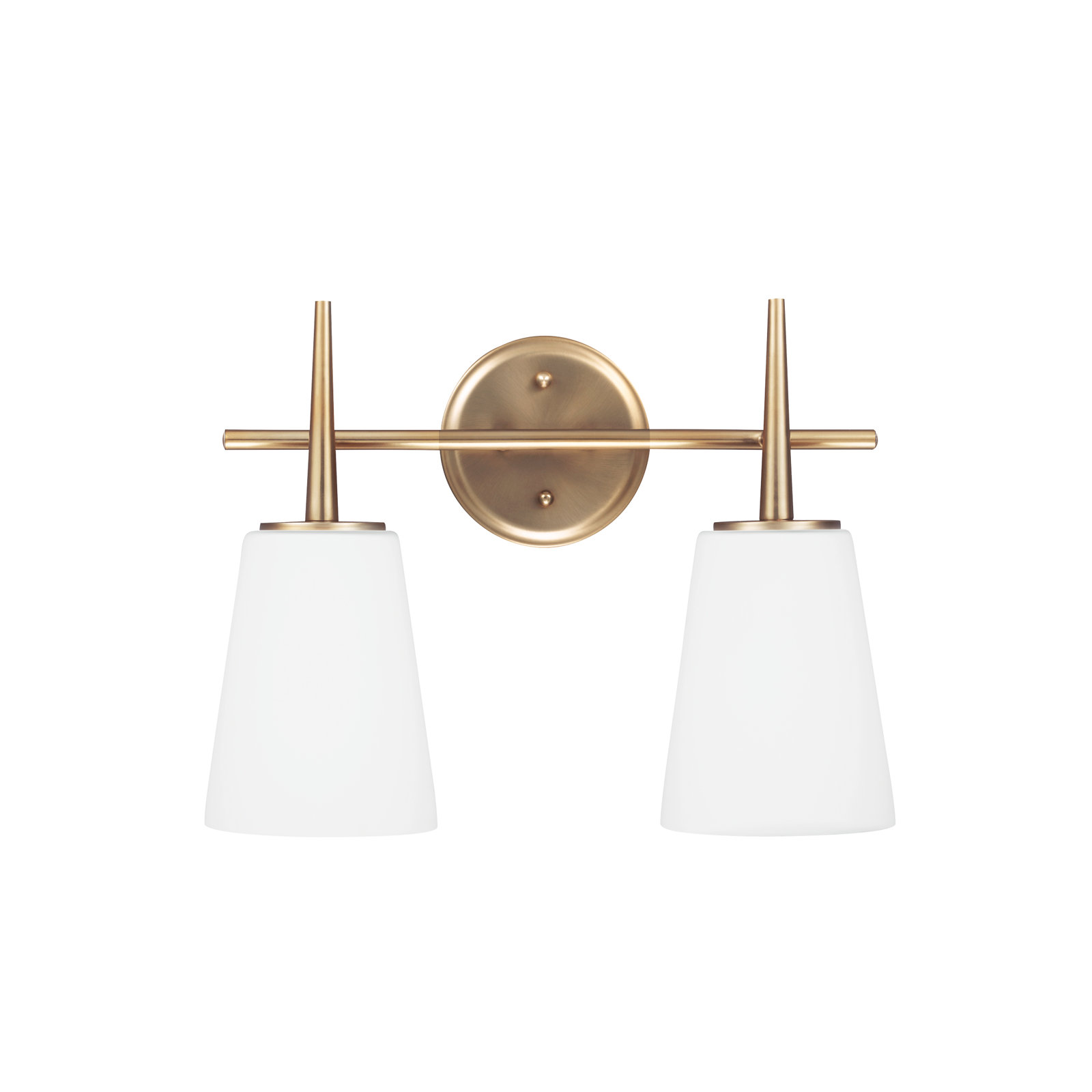 Erlandson 2 Light Dimmable Vanity Light, 100W A19 Medium, Satin Bronze