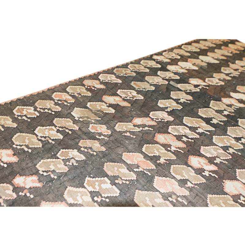 Tapis brun noué à la main de haute qualité