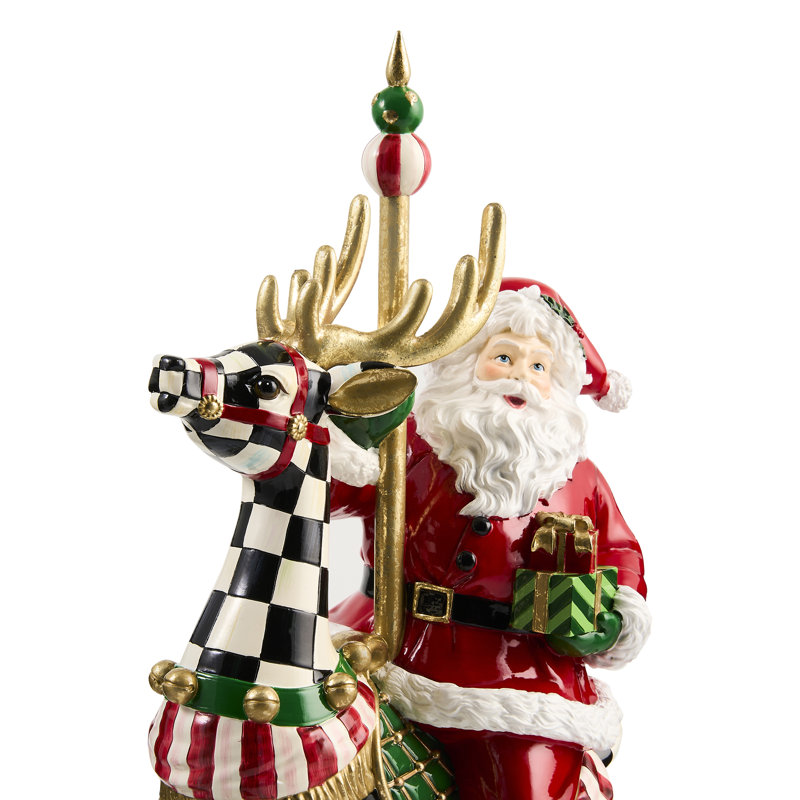 Carousel Santa Figurine