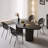 86.61" Black Rectangular Solid wood Butterfly Leaf  Dining Table-267990864