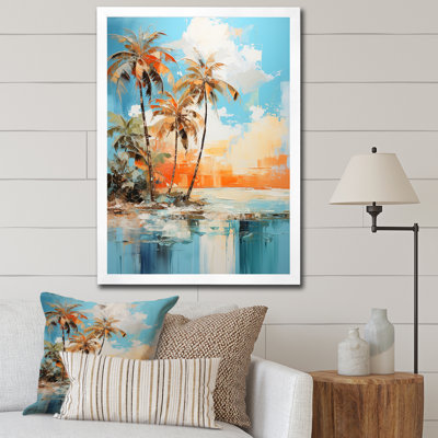 «Dacheng Minimalisme Palm Trees Serenade IV», reproduction d'art sur toile