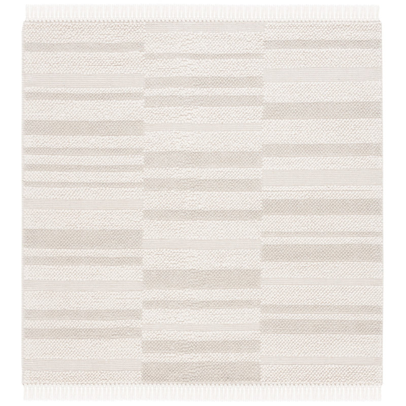 Tapis gris ivoire / gris Charvik, Carré 6 pi