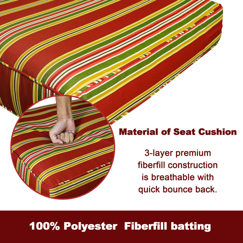 Outdoor 24.4'' Seat / Back Cushion