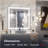 Adorna Frameless LED Lighted Bathroom / Vanity Mirror with Brightness Adjustable, Memory Function, Anti-fog-115147359