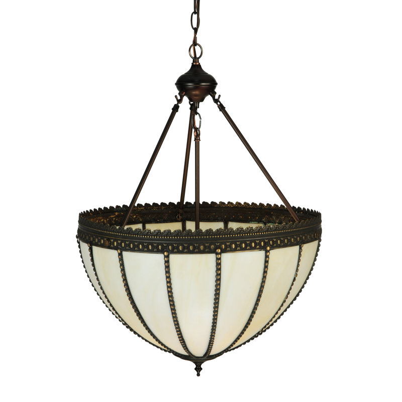Lustre empire unique à 3 lumières avec accents perlés