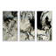 Blanc, gris et blanc peint à la main en marbre acrylique VII - ensemble d'art moderne sur toile encadrée moderne de 3-1133547281-1133547285