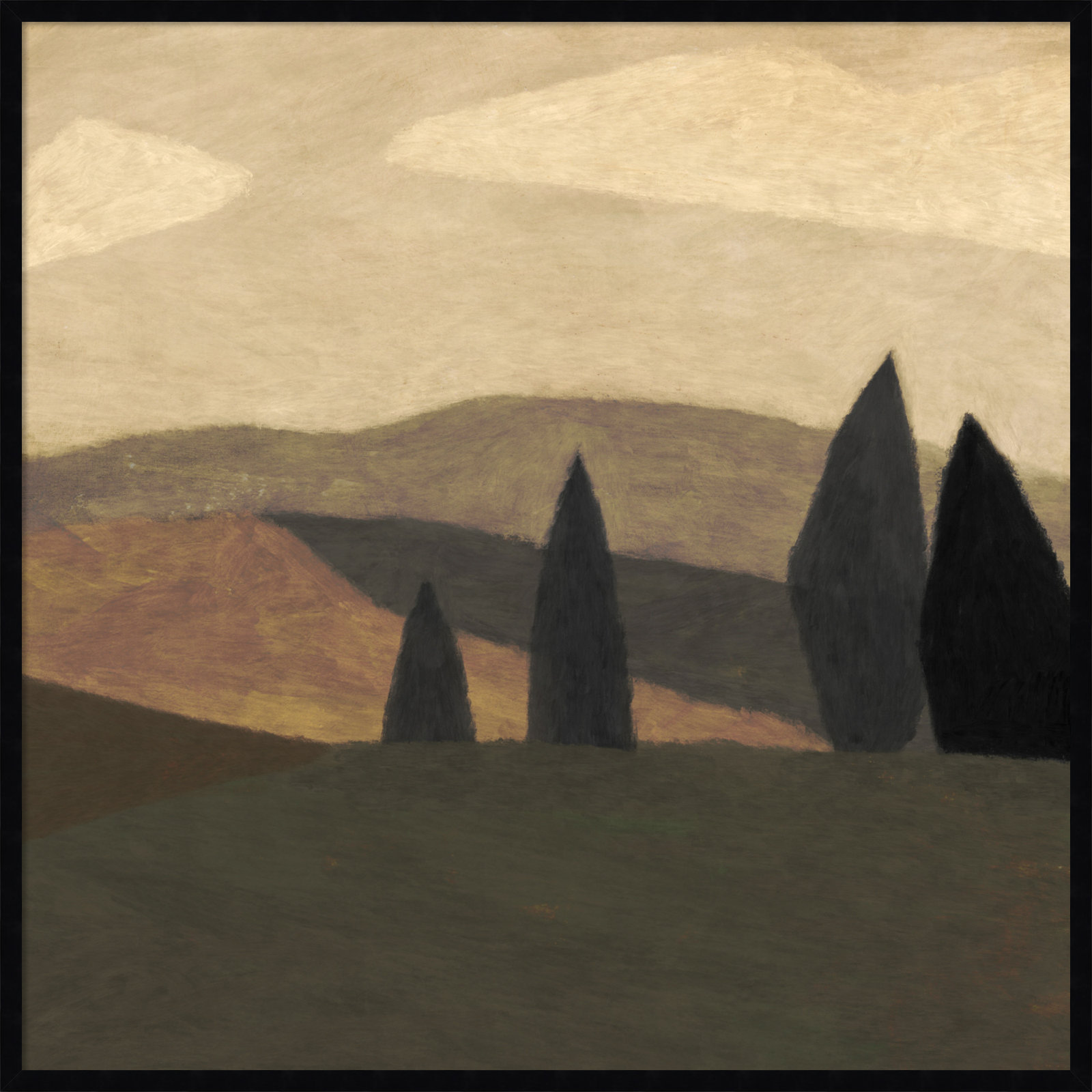 Paysage 2 Print by Dan Hobday, Black, 41" H x 41" W