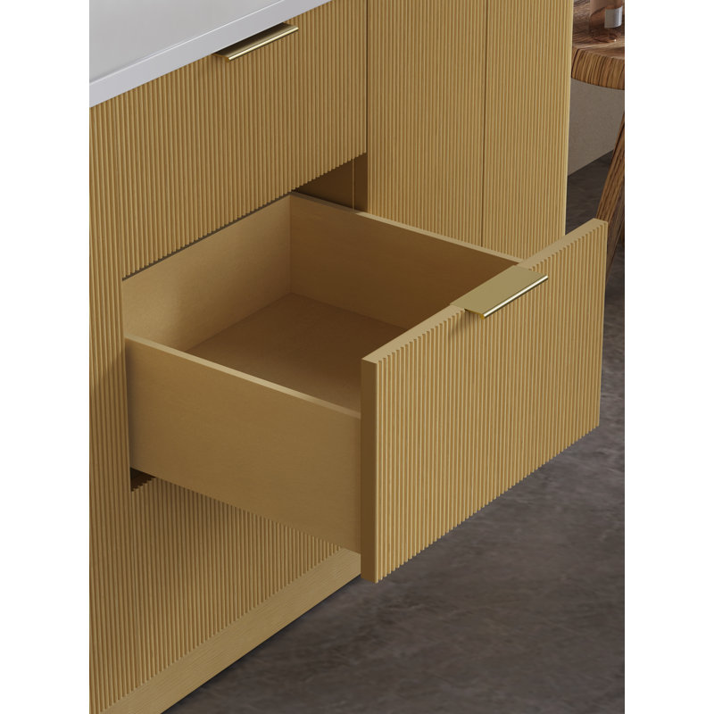 Ensemble de meuble-lavabo moderne 55 po avec évier encastré et dosseret Maxbano, 55 pouces