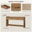 60"W Natural Rattan Console Table With 3 Drawers & Open Shelf, Modern Farmhouse Entryway Table With Anti-Slip Raised Edge & Adjustable Feet For Living Room, Hallway, Bedroom-259853028-258738055