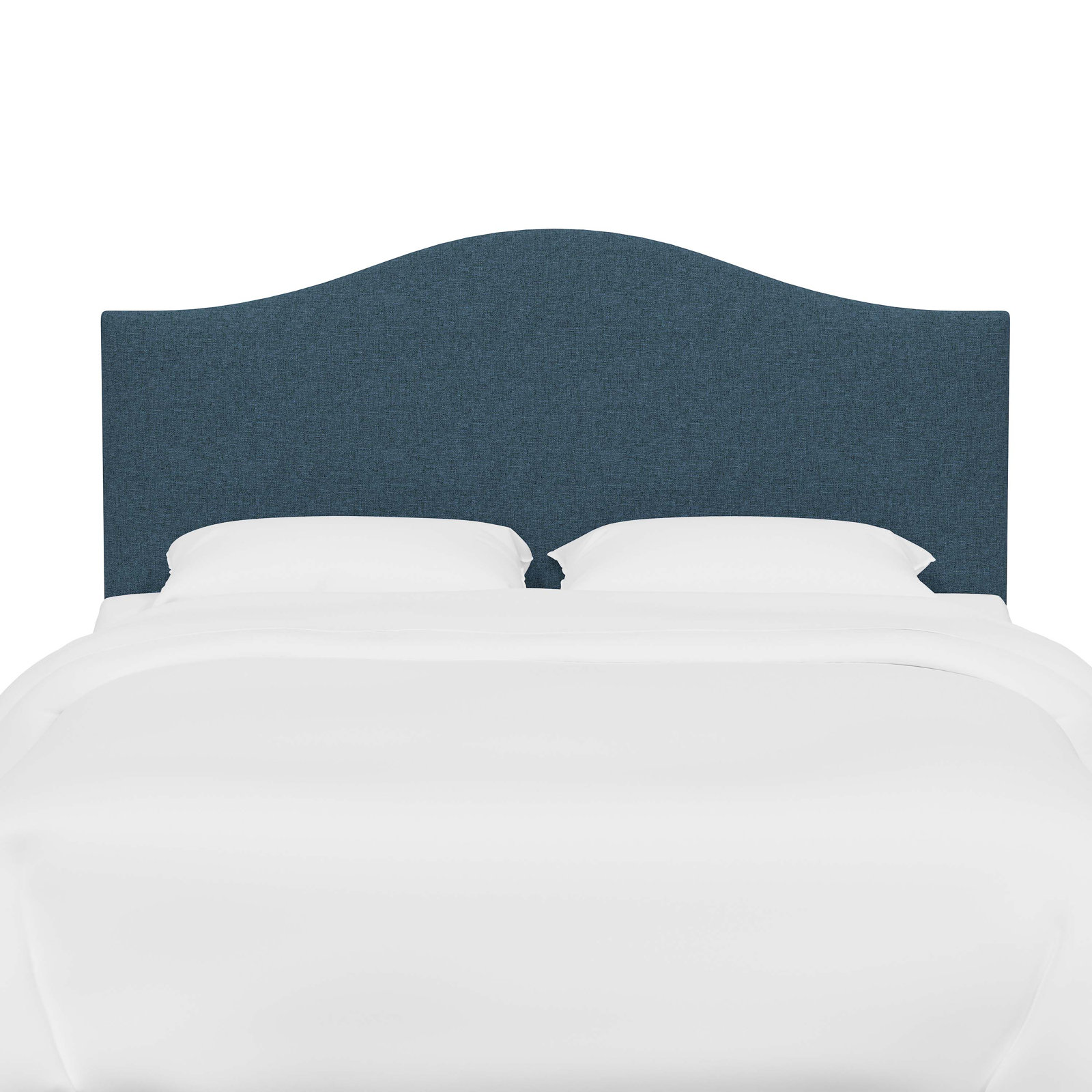 Hermosa Upholstered Panel Headboard, Zuma Navy Textured Linen, Queen
