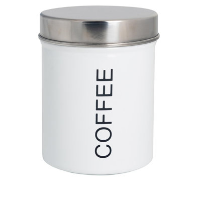 Harbour Housewares - Round Metal Kitchen Coffee Canister