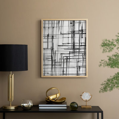 Line Meditation I Framed Print - Solid Wood