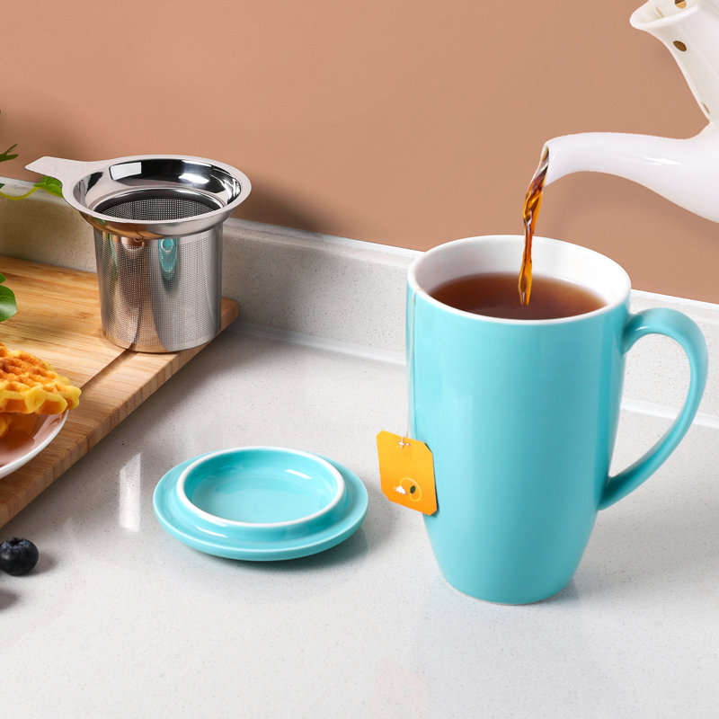 Tasse à thé en céramique Loughguile, Bleu sarcelle