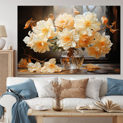 Impression sur toile «White Affodils Romantic Impression II»