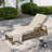 Kyla 1-Piece Wicker Patio Chaise Lounge With Beige Cushions