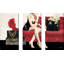 "Hers 1" par Jodi, ensemble de 3 impressions sur toile
