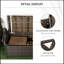 Banc de rangement en osier pour l'extérieur Outsunny