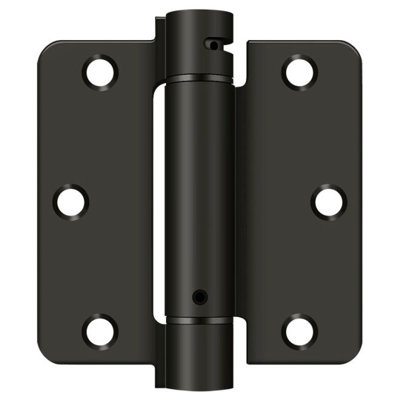 Deltana DSH35R410B 3-1/2" x 3-1/2" x 1/4" Spring Hinge in Oil-rubbed Bronze